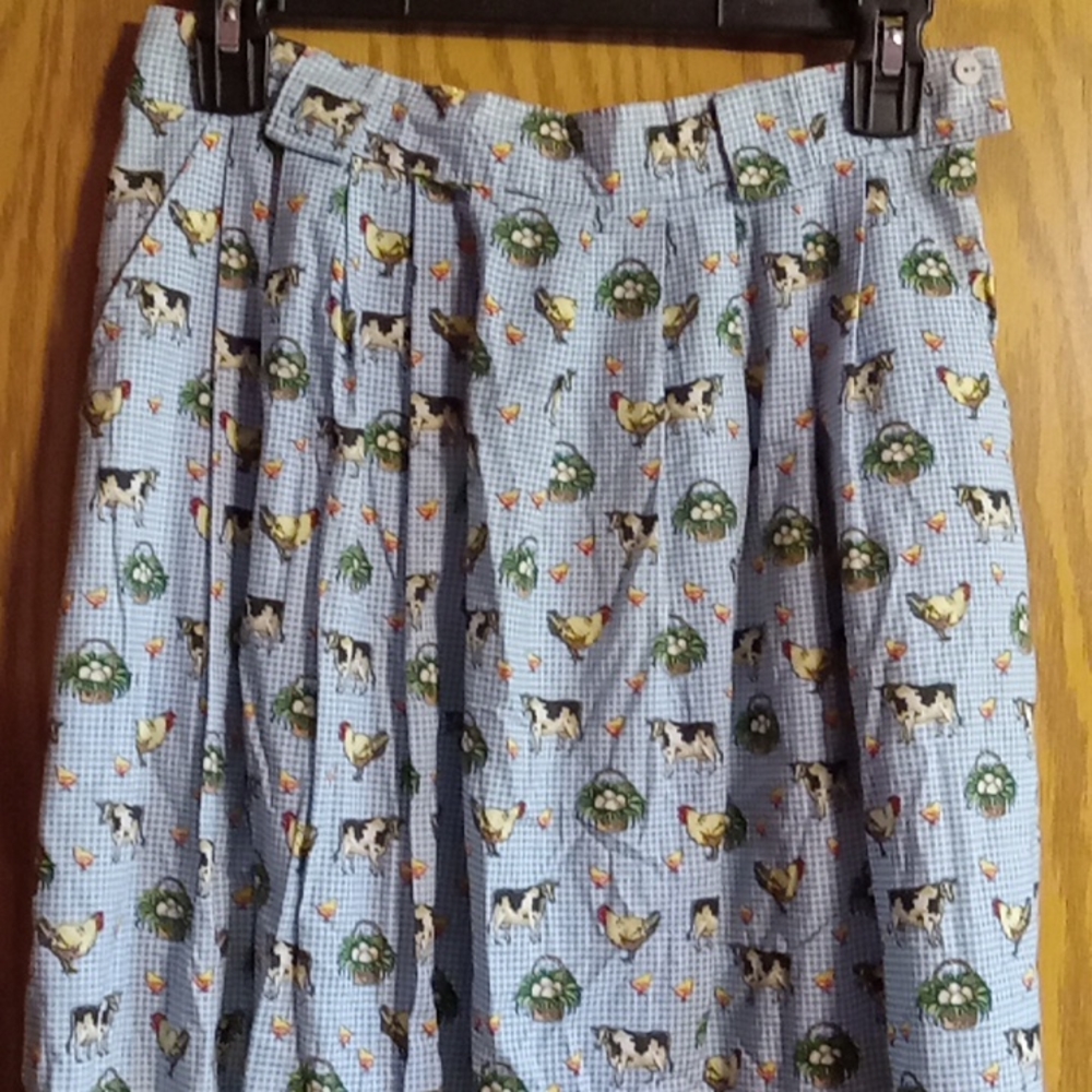 Vintage Prairie Skirt🐔🐄🪶